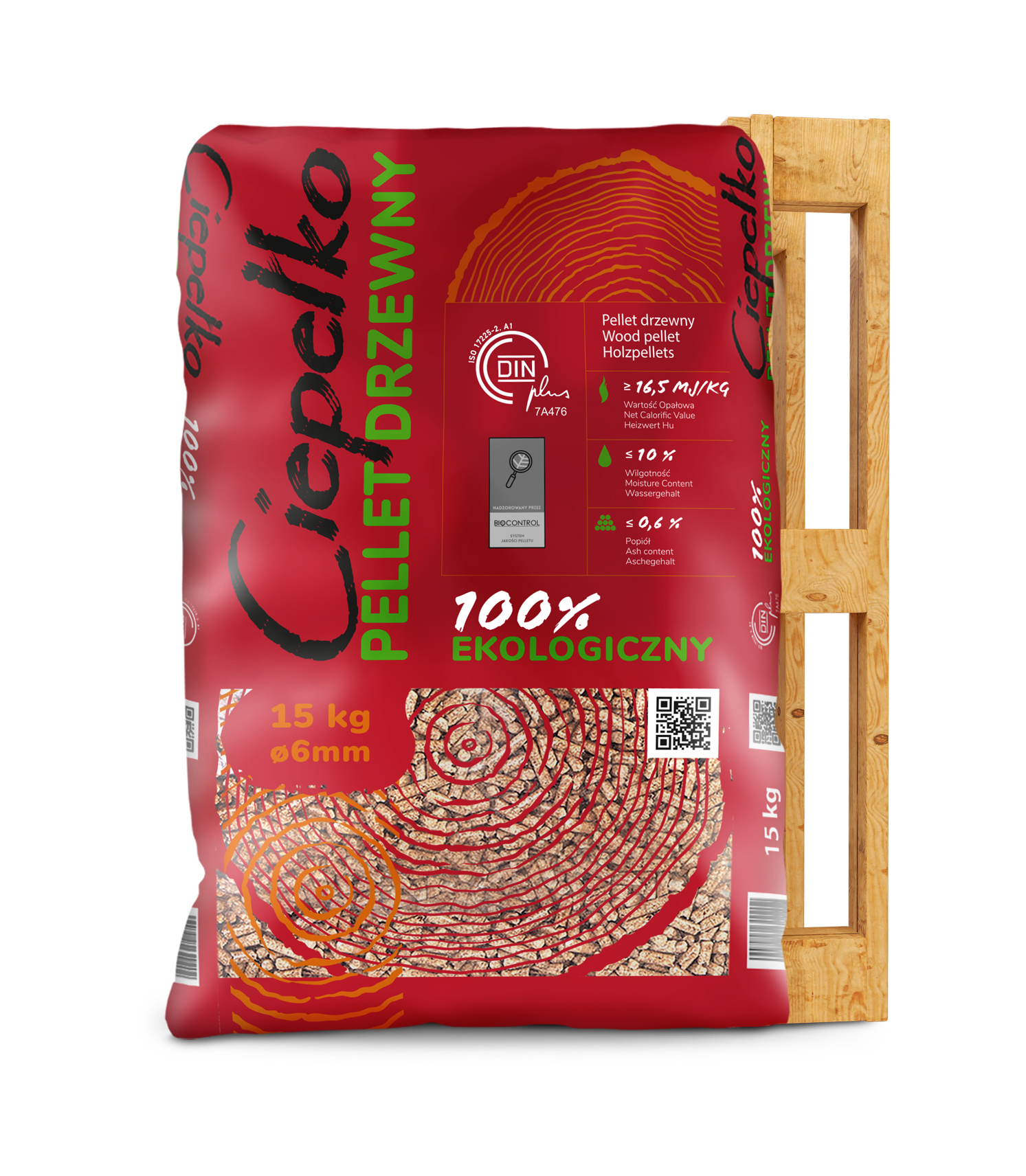 PALETA 975kg CERTYFIKOWANY PELLET SOSNOWY